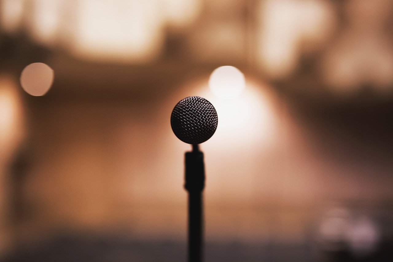 Microphone at a concert